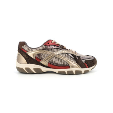 Basket femme Tamaris métallisée  multi-marron