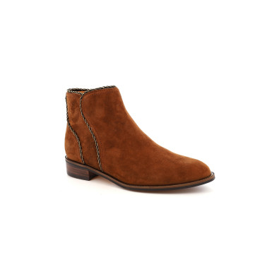 Bottines femme Mam’Zelle SPOT marron cuir velours