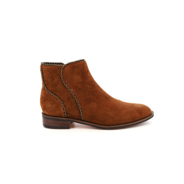 Bottines femme Mam’Zelle SPOT marron cuir velours