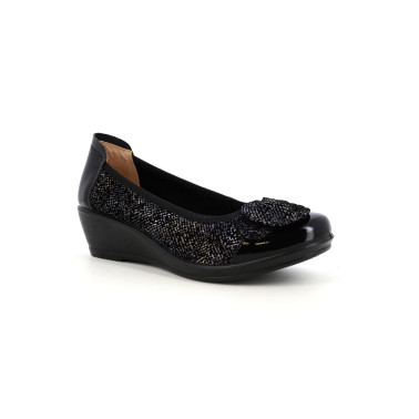 Ballerines Compensées Femme Infini SURI Noires | Chaussures du Château