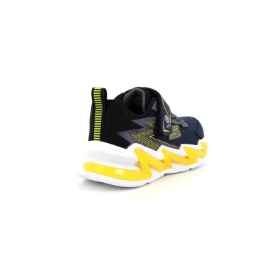 Basket lumineuse Skechers Light Surge bleu jaune | Chaussures du Château