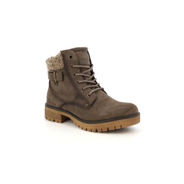 Bottines femme Tom Taylor TOMIRI taupe | Chaussures du Château