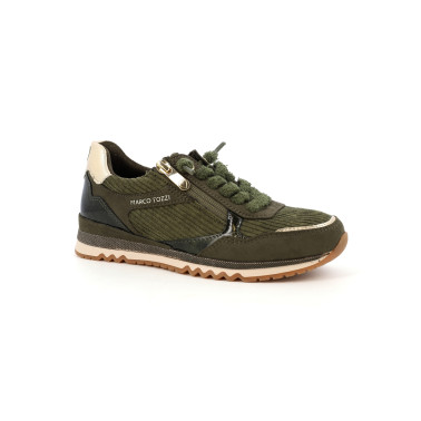 Baskets femme Marco Tozzi 23703 kaki à zip