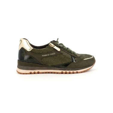 Baskets femme Marco Tozzi 23703 kaki à zip
