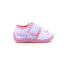 Chaussons enfant Leomil Stitch bleu rose à scratch