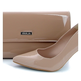 Pochette beige vernis outlet