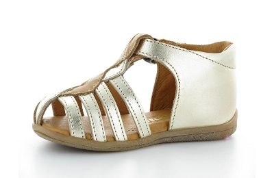 Chaussures du Chateau Babybotte nu pied tanagra 1923 or bebe fille