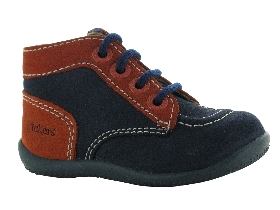 KICKERS BONZIP<br>Bleu-Orange
