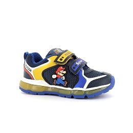 Chaussures du Chateau Geox sneakers geomariote j1644a e22 25 35 bleu jaune garcon