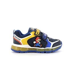 Chaussures du Chateau Geox sneakers geomariote j1644a e22 25 35 bleu jaune garcon