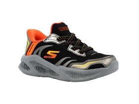 SKECHERS METEOR LIGHTS BRISK<br>Noir Orange
