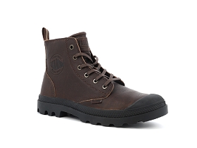 PALLADIUM PAMPA ZIP LEATHER 40 45 CuirMarron Foncé 