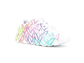 SKECHERS UNO LITE METALLIC JOY<br>Blanc multi