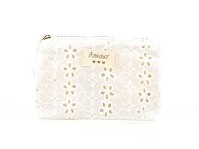 M BRAND POCHETTE DENTELLE<br>Blanc Casse