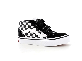 VANS YT WARD MID V CHECKER<br>Noir Blanc