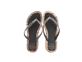 HAVAIANAS SLIM ANIMAL FASH 4147966<br>Noir Rose
