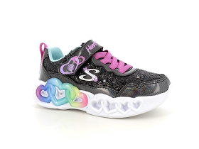 SKECHERS INFINITE HEART LIGHTS<br>Noir paillette