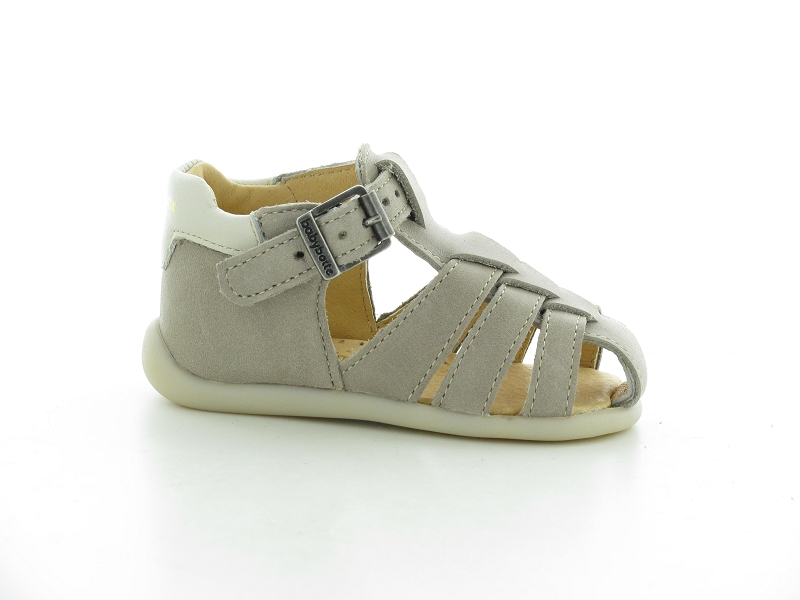 Chaussures du Château  Babybotte nu pied gimmy 1723 taupe bebe garcon