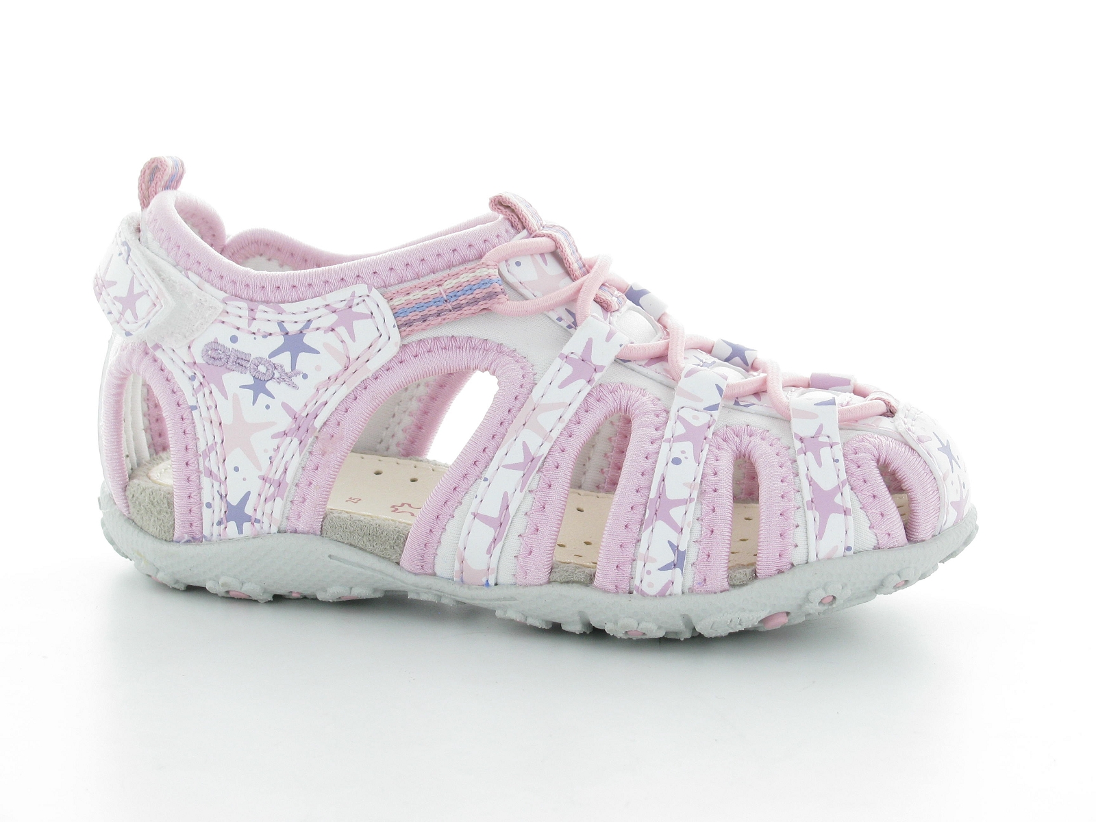Geox JR SANDAL ROXANNE J52D9C Matieres combinees Blanc Rose