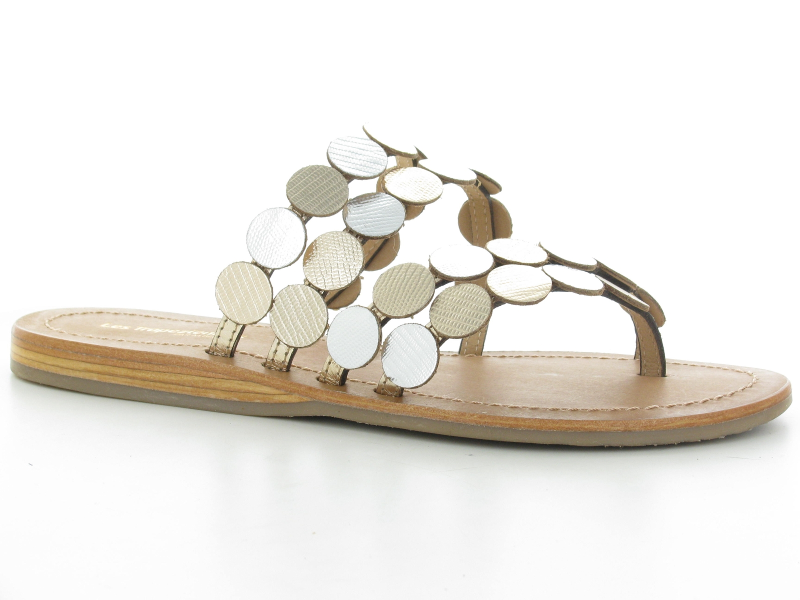 Chaussures du Chateau Les tropeziennes nu pied horond 36 41 argent femme