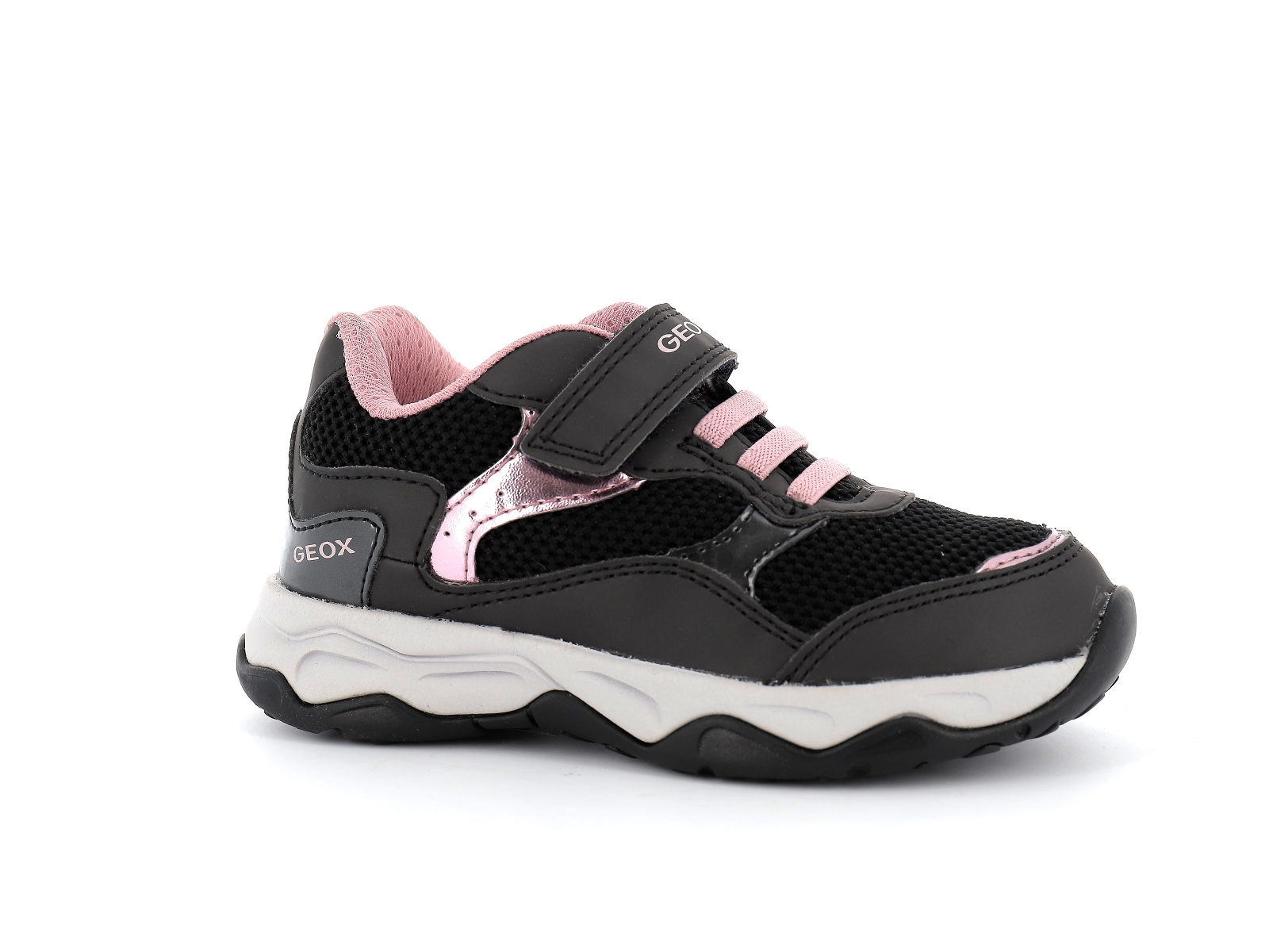 Chaussures du Château Geox sneakers geocalco j15cma 34 noir rose fille
