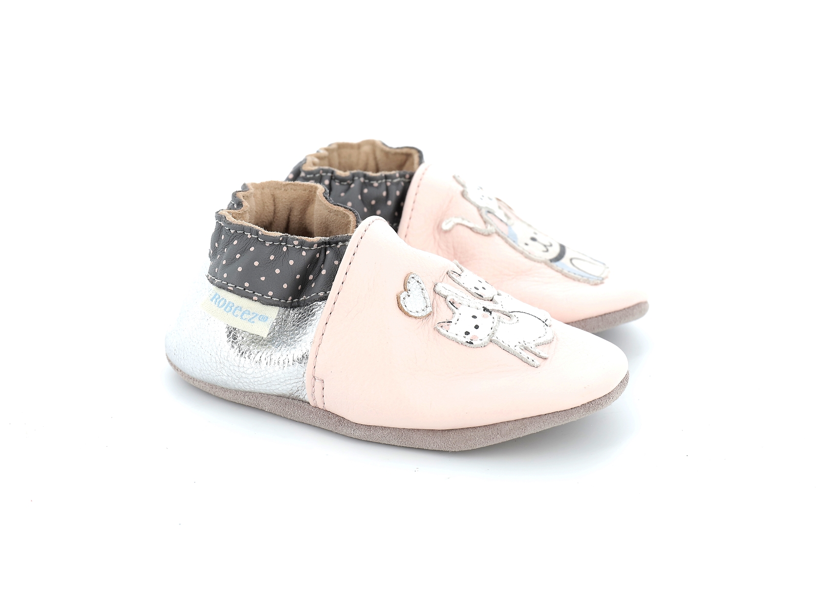 Chaussures du Château  Robeez chaussons cat friends 19 27 rose pale bebe  fille