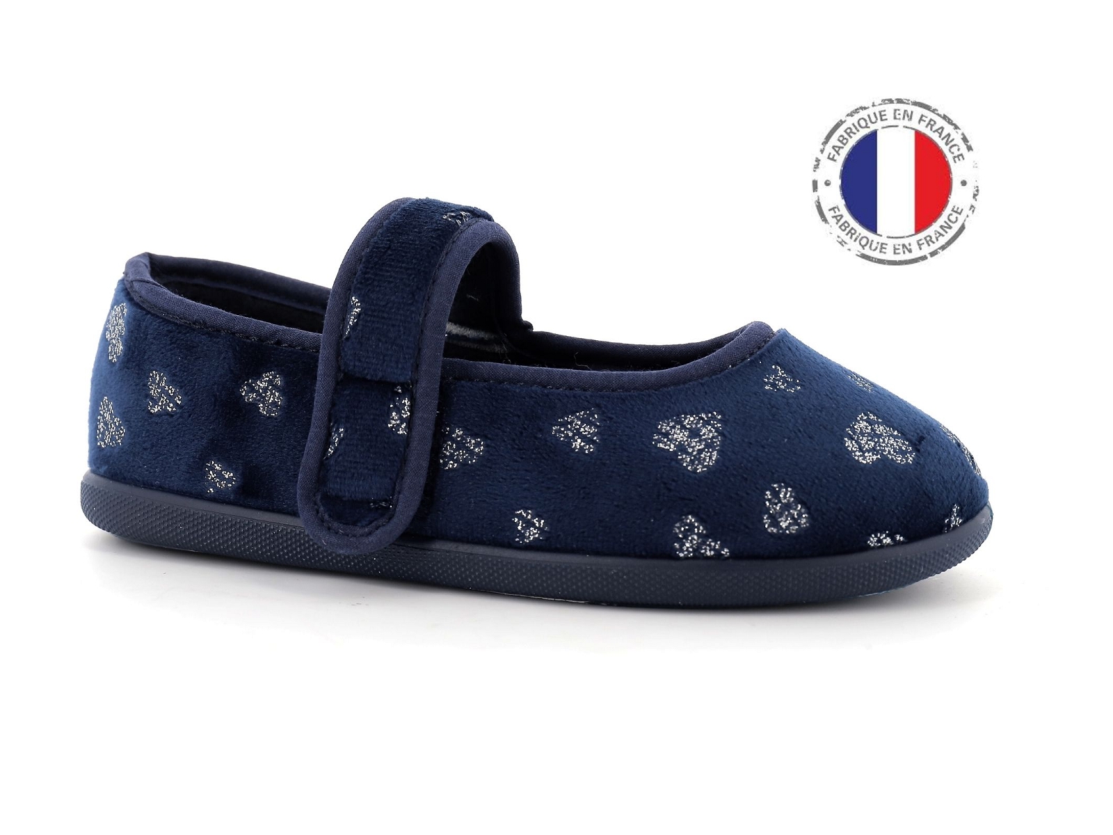 Chaussures du Château  B brand chaussons bossinui 28 34 marine argent fille