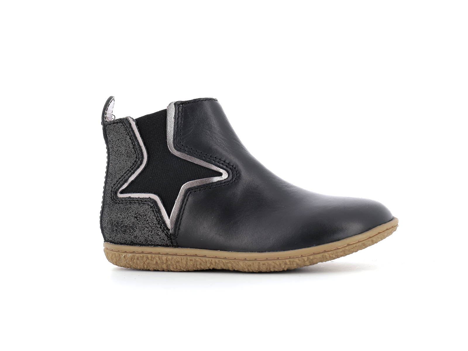 Chaussures du Chateau Kickers bottes et bottines vermillon h22 26 34 noir argent fille