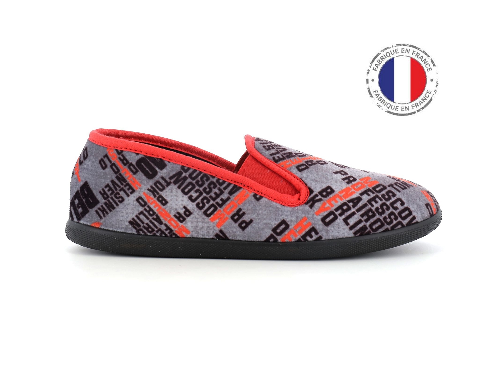 Chaussures du Ch teau B brand chaussons bella 32 39 gris rouge