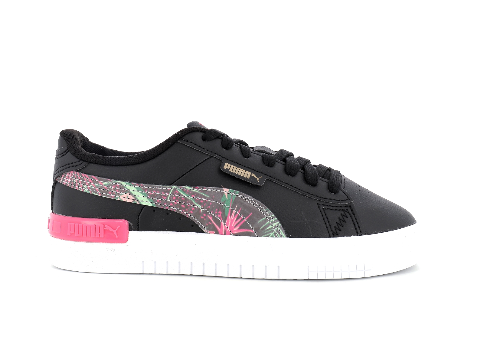 Puma suede noir et rose outlet