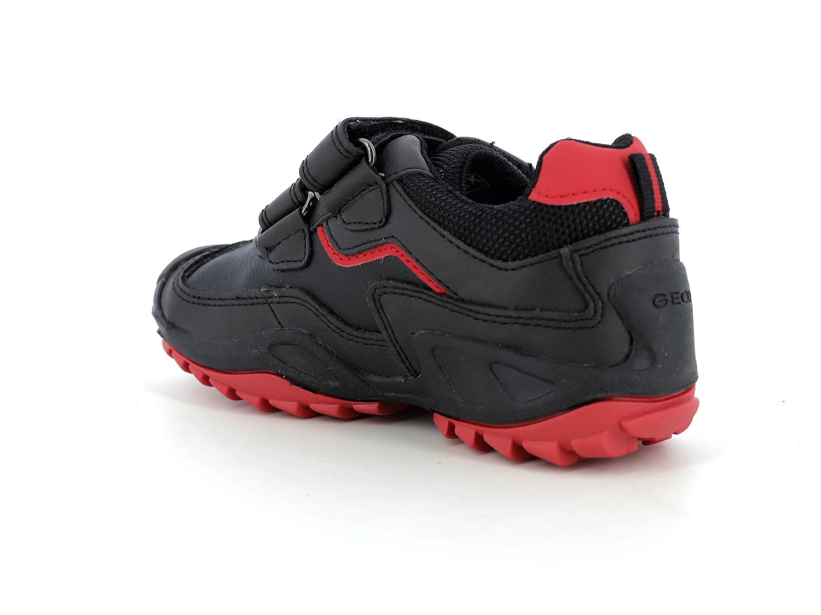 Chaussures du Chateau Geox basse detente geomac j261va h23 27 37 noir rouge garcon