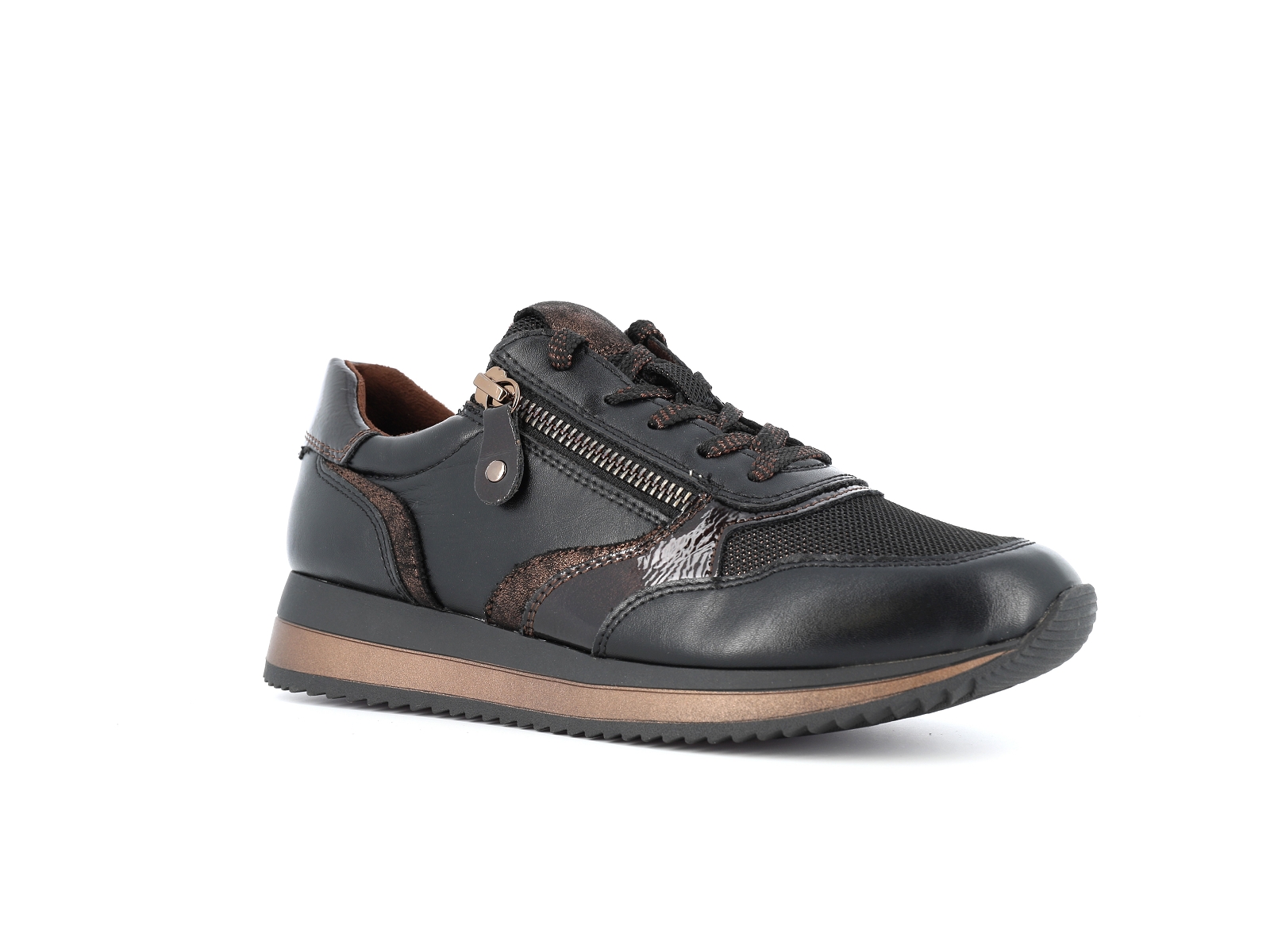 Chaussures du Chateau Jana shoes sneakers janabron 23774 36 42 noir bronze femme